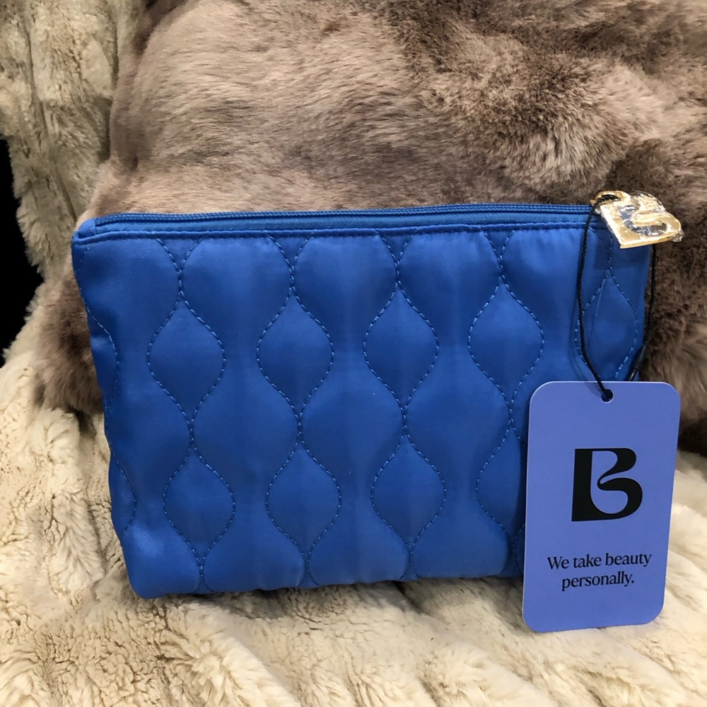 NWT! BlueMercury Blue Nylon Cosmetic Bag
